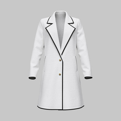 Adolf | Elegant coat with contrasting details