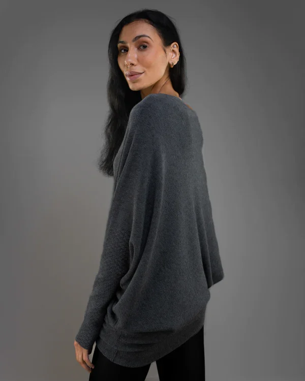 Mariemi™ | Asymmetric Draped Sweater