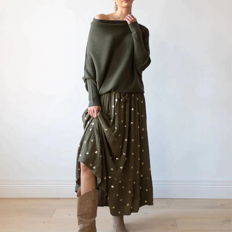 Via™ - Asymmetric draped sweater 