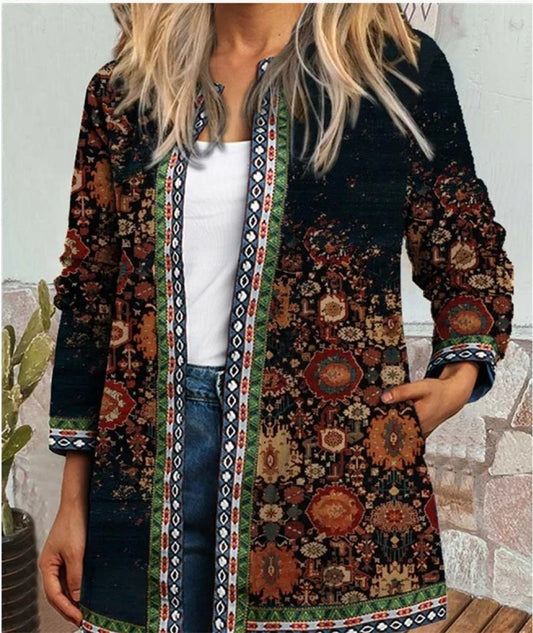 Frieda | Boho jacket with colorful pattern