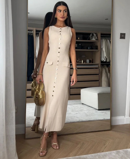 Sophia | Elegant sleeveless knitted dress