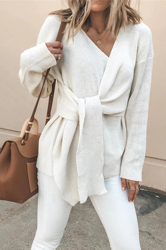 Maja™ - Casual, solid patchwork cardigan