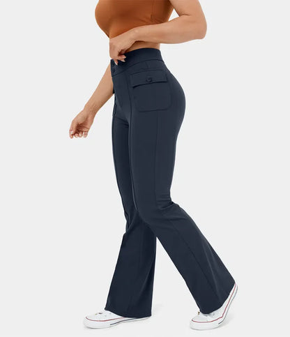 LOLLY™ - Casual high-waisted cargo pants with buttons and flap pockets