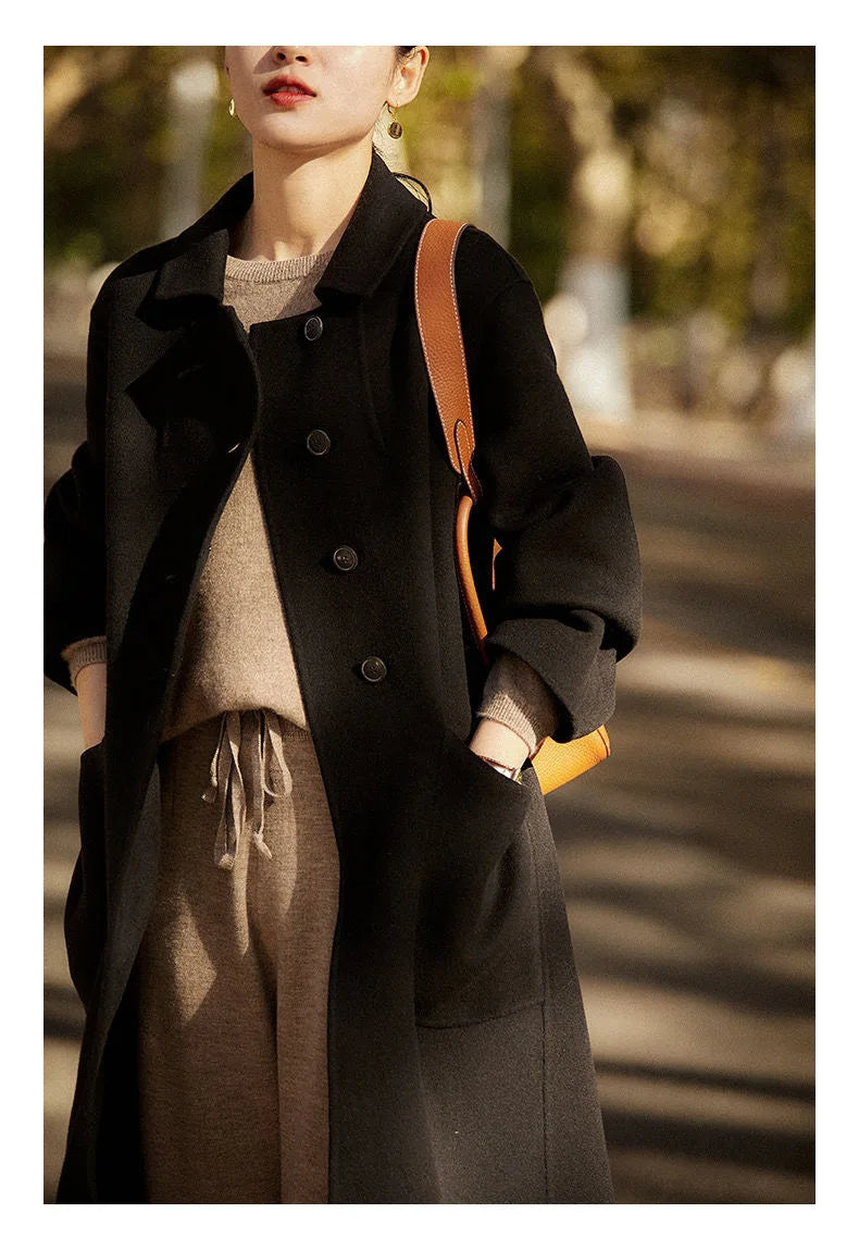 Frieda | Classic wool coat with pockets