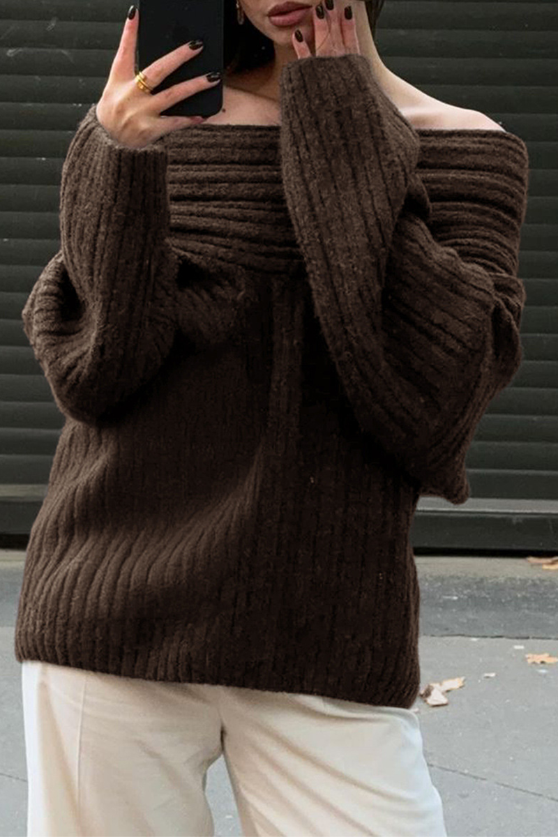 Cozy knitted winter sweater for casual comfort 
