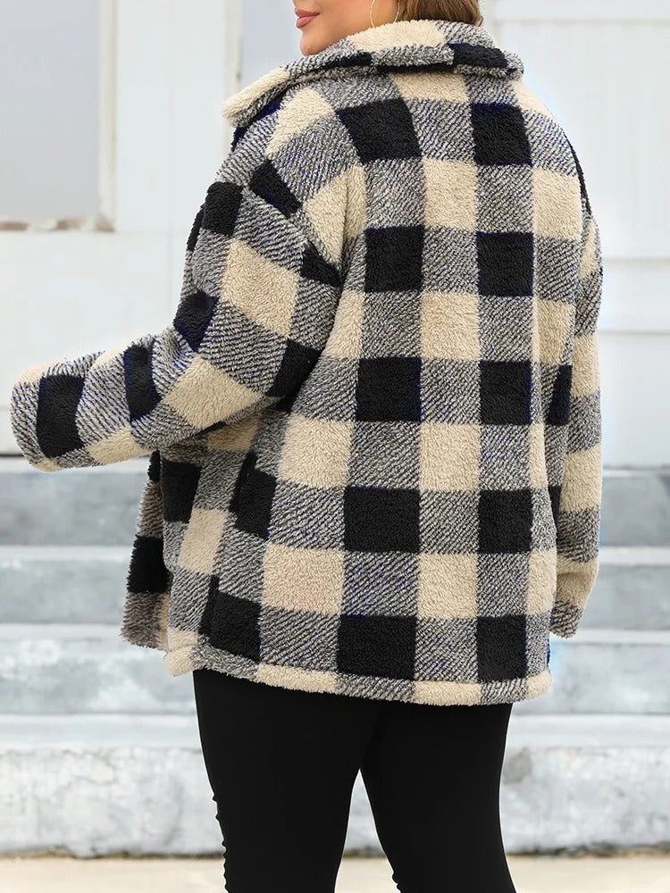 Adolf | Oversized Cozy Plaid Jacket
