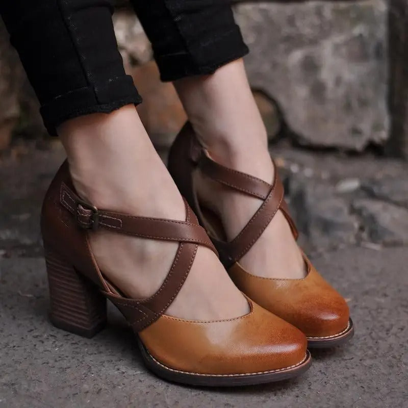 Ellis™ - Summer leather clogs