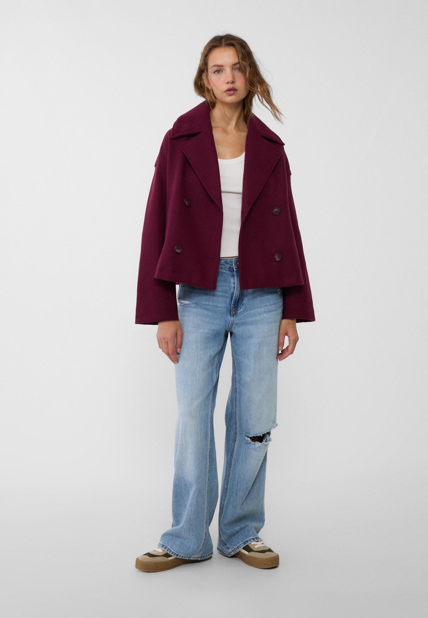 Timeless classic short coat for women 