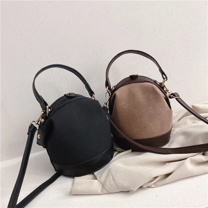 Retro Chic Bucket Shoulder Bag 