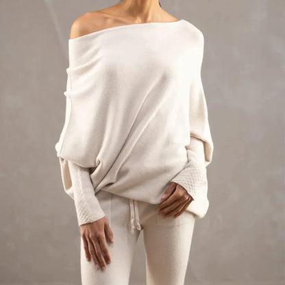Via™ - Asymmetric draped sweater 