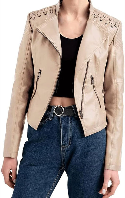 Marie™ - Stylish leather jacket