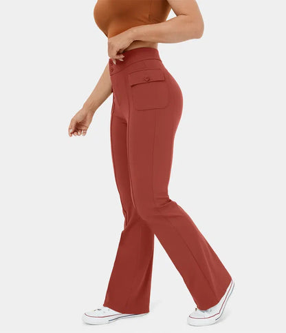 LOLLY™ - Casual high-waisted cargo pants with buttons and flap pockets