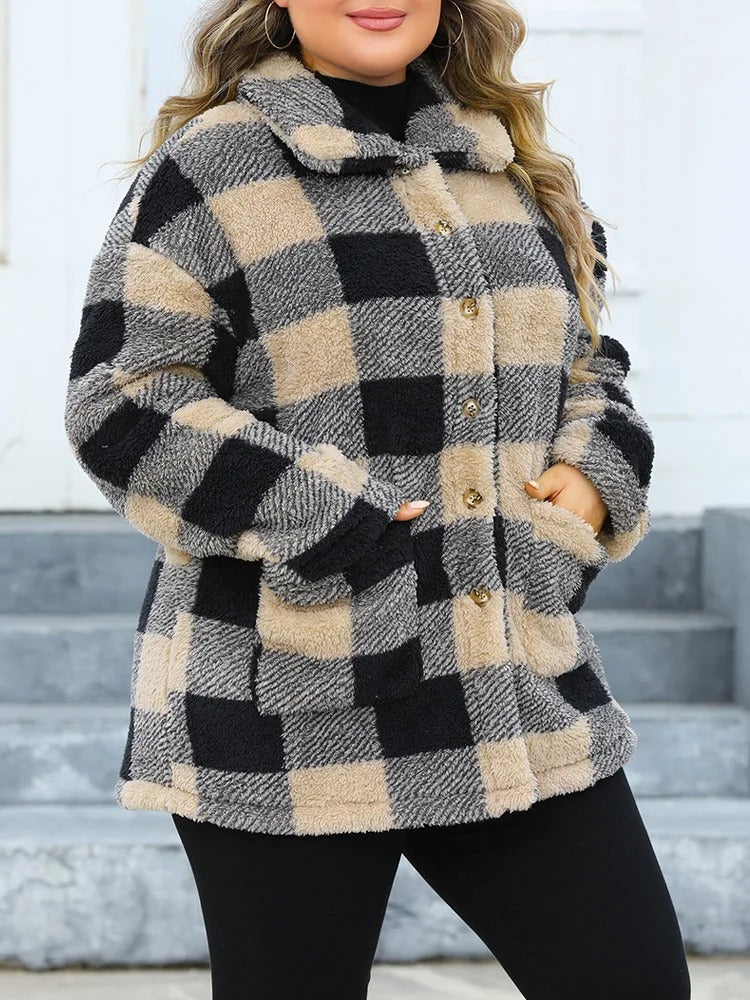 Adolf | Oversized Cozy Plaid Jacket