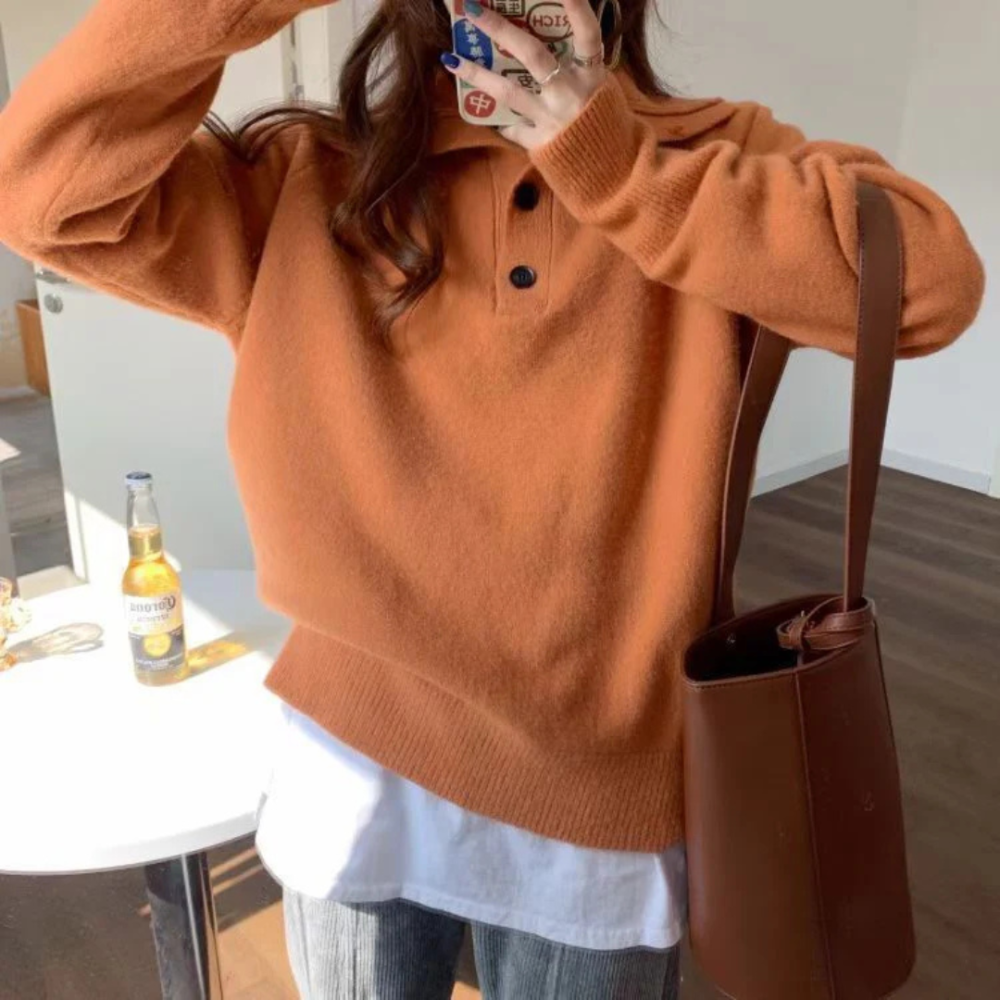 Cozy knit sweater for women 
