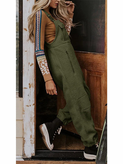 Cozyjumper - Women's Fleece Thermal Jumpsuit with Zippered Pockets [Last Day Discount] 