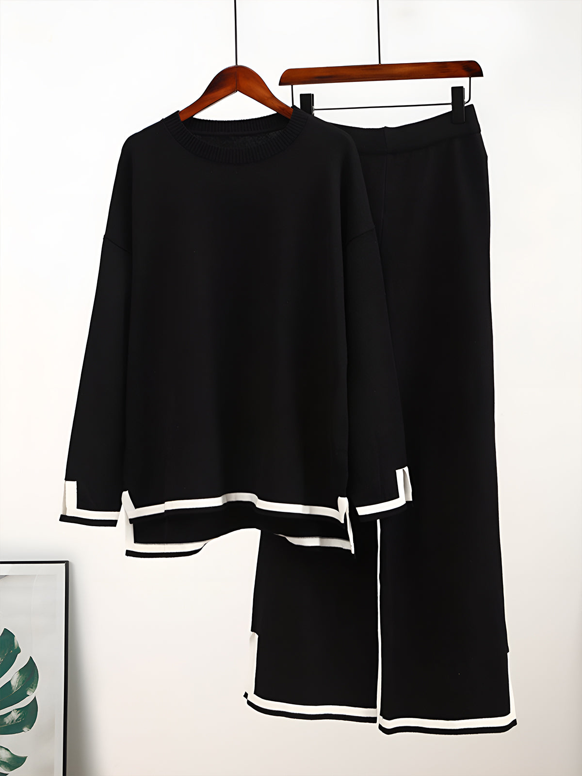 Classy Elastic Knit Lounge Set 