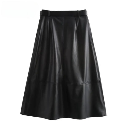 Ede™ – Elegant A-line skirt with belt