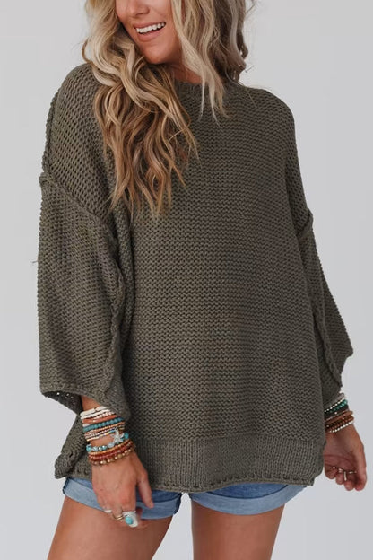 Cozy knit sweater with a round neck for everyday comfort 