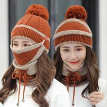 Cozy knitted winter hat and scarf set for women 