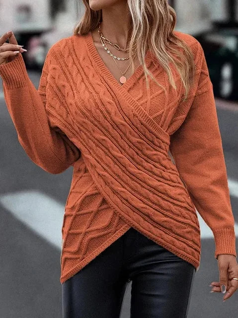 Stylish lightweight knit sweater for women 