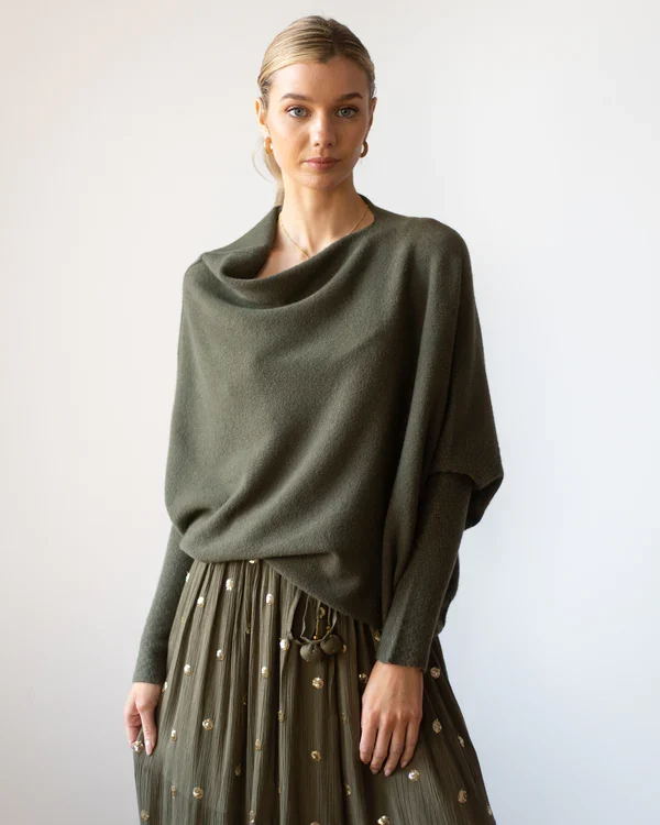 Mariemi™ | Asymmetric Draped Sweater