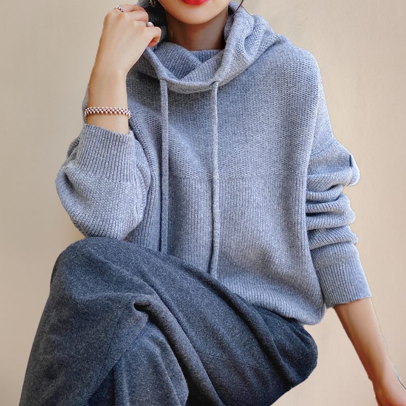 Cozy knitted hoodie for casual comfort 