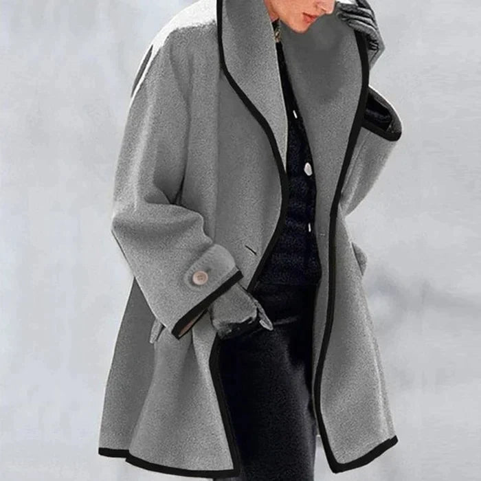 Classic wool blend coat for autumn and winter 