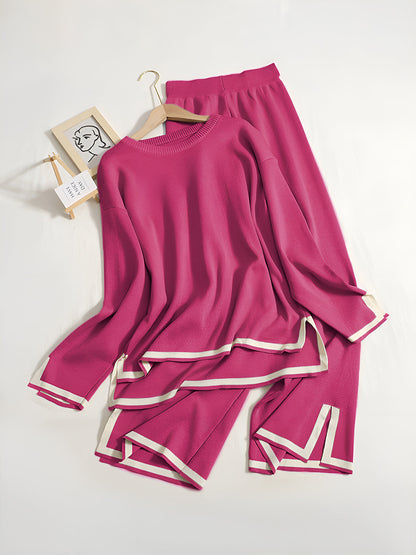 Bella™ - Elegant 2-piece lounge set made of stretch knit