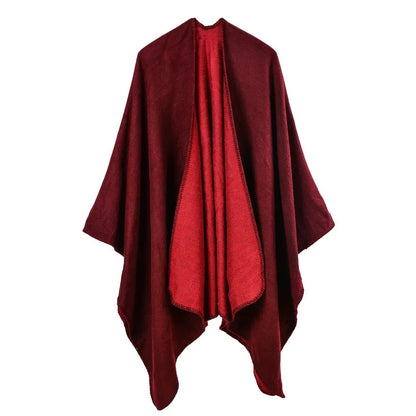 Frieda | Warm poncho with a flowing cut