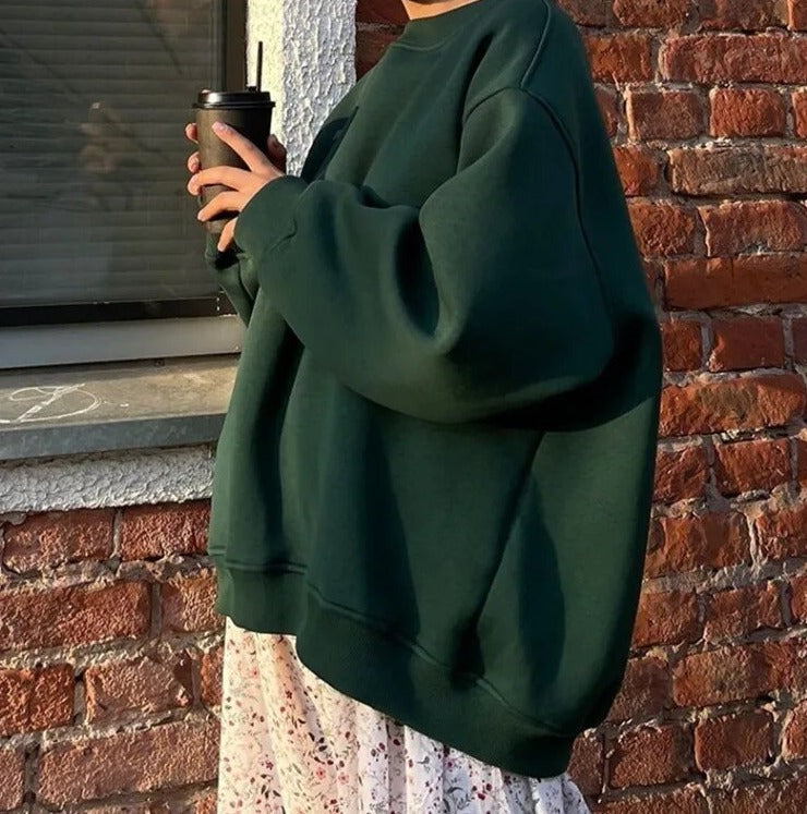 Cozy oversized knit sweater for casual layering 