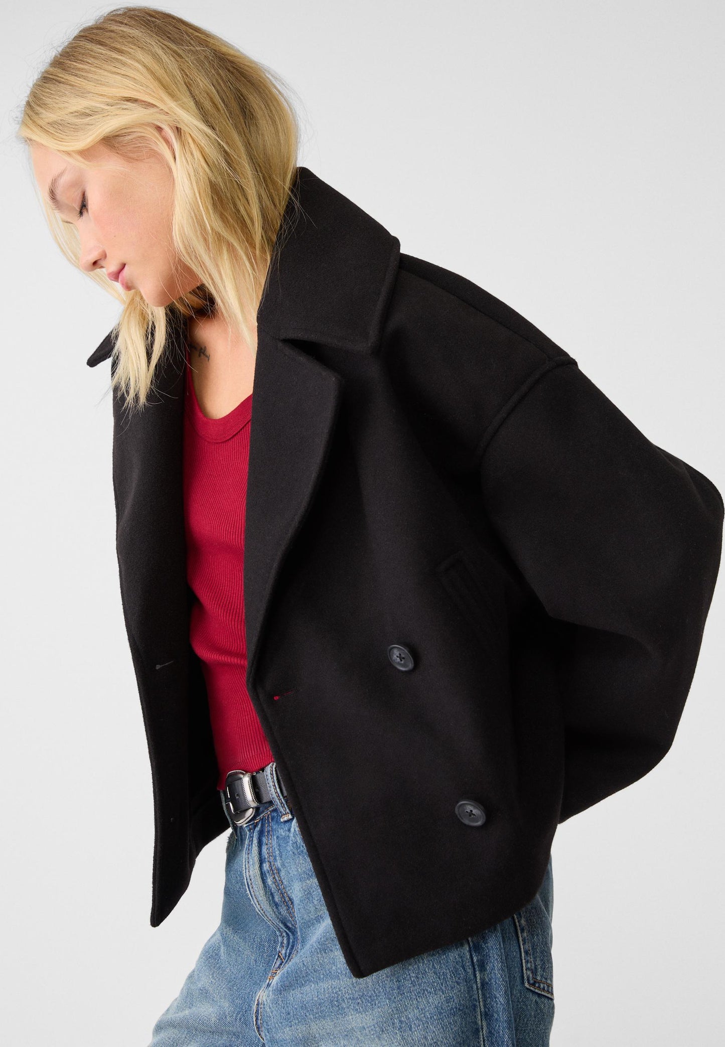 Timeless classic short coat for women 