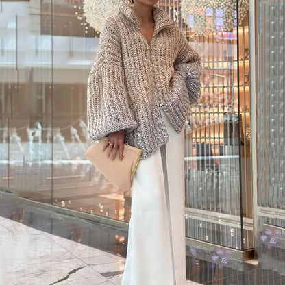 Glittering knit cardigan with sequins 