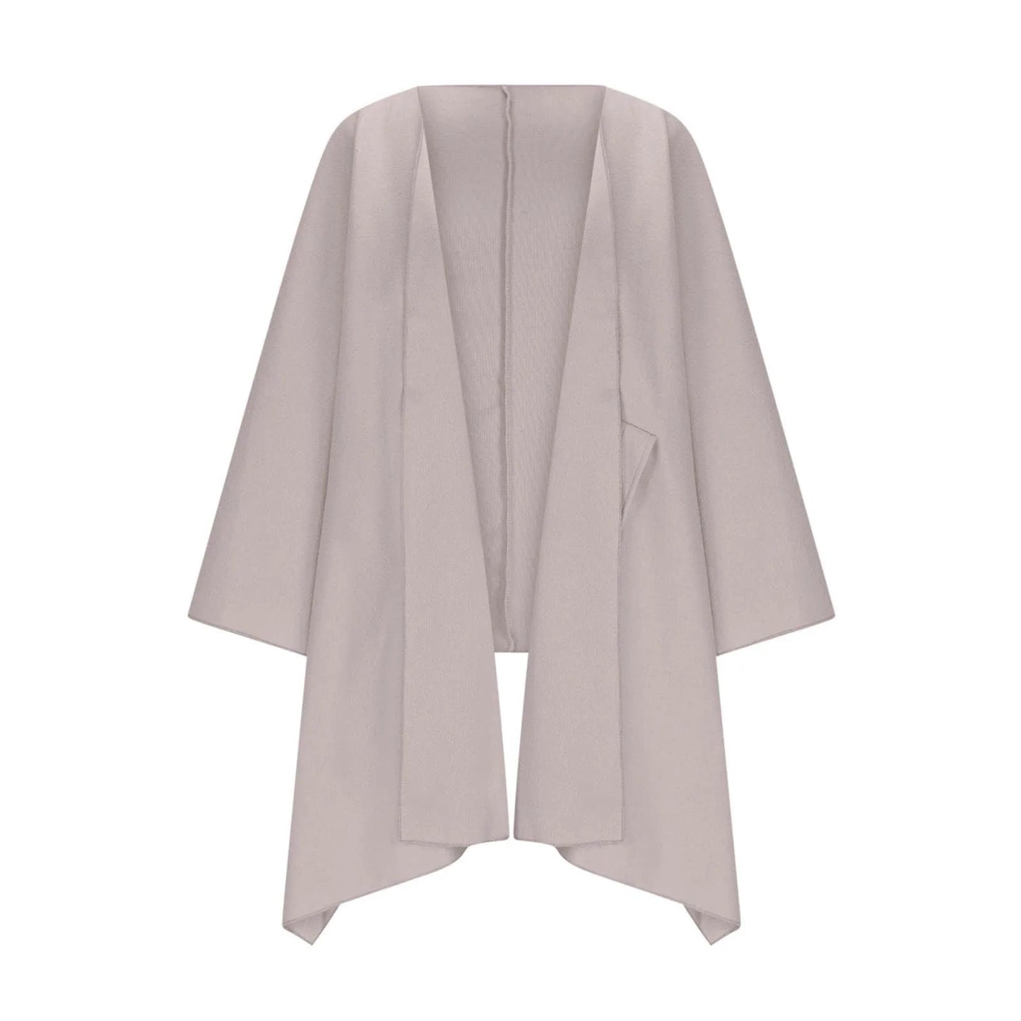 Cozy knitted long cardigan with batwing sleeves 