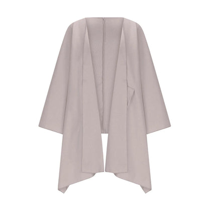 Cozy knitted long cardigan with batwing sleeves 