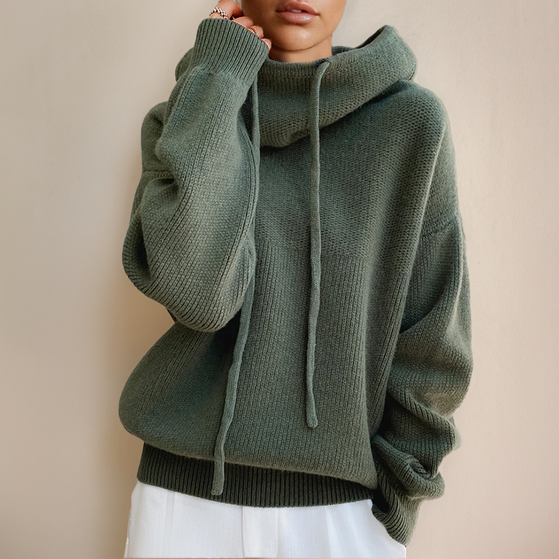 Cozy knitted hoodie for casual comfort 