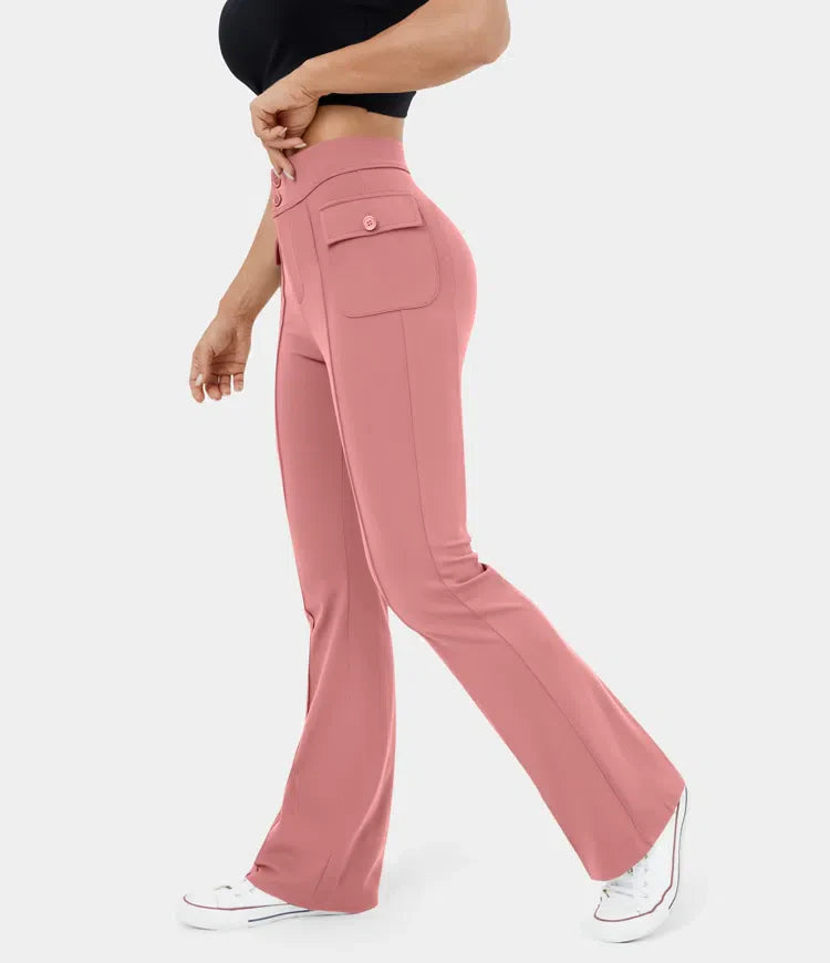 LOLLY™ - Casual high-waisted cargo pants with buttons and flap pockets