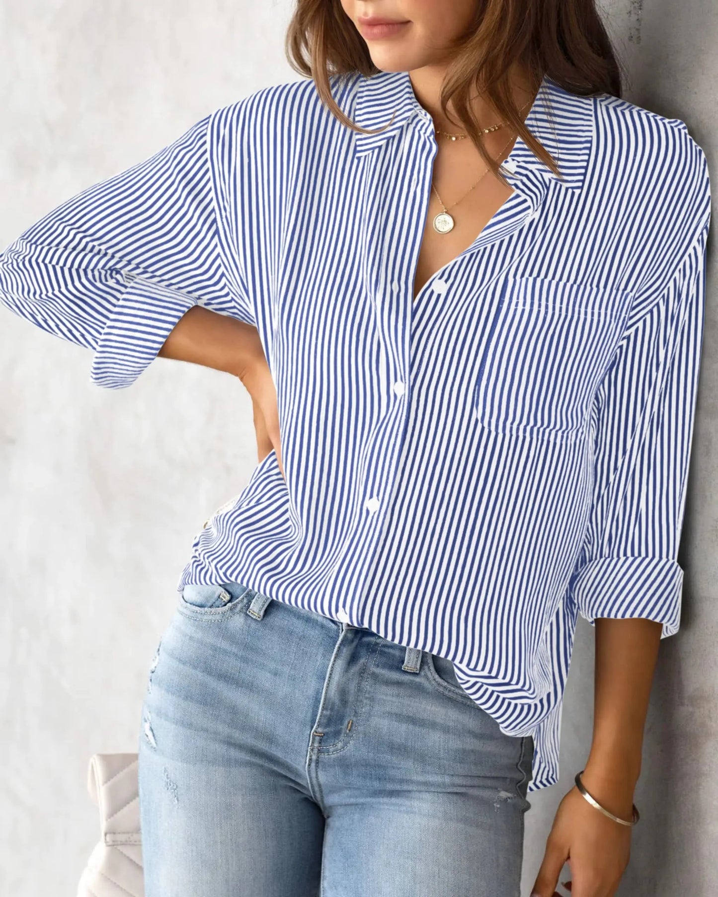 Lina™ - Striped office blouse