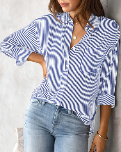 Lina™ - Striped office blouse