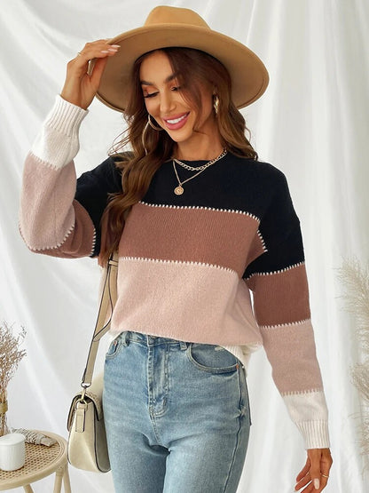 Thea™ - Striped knit sweater 