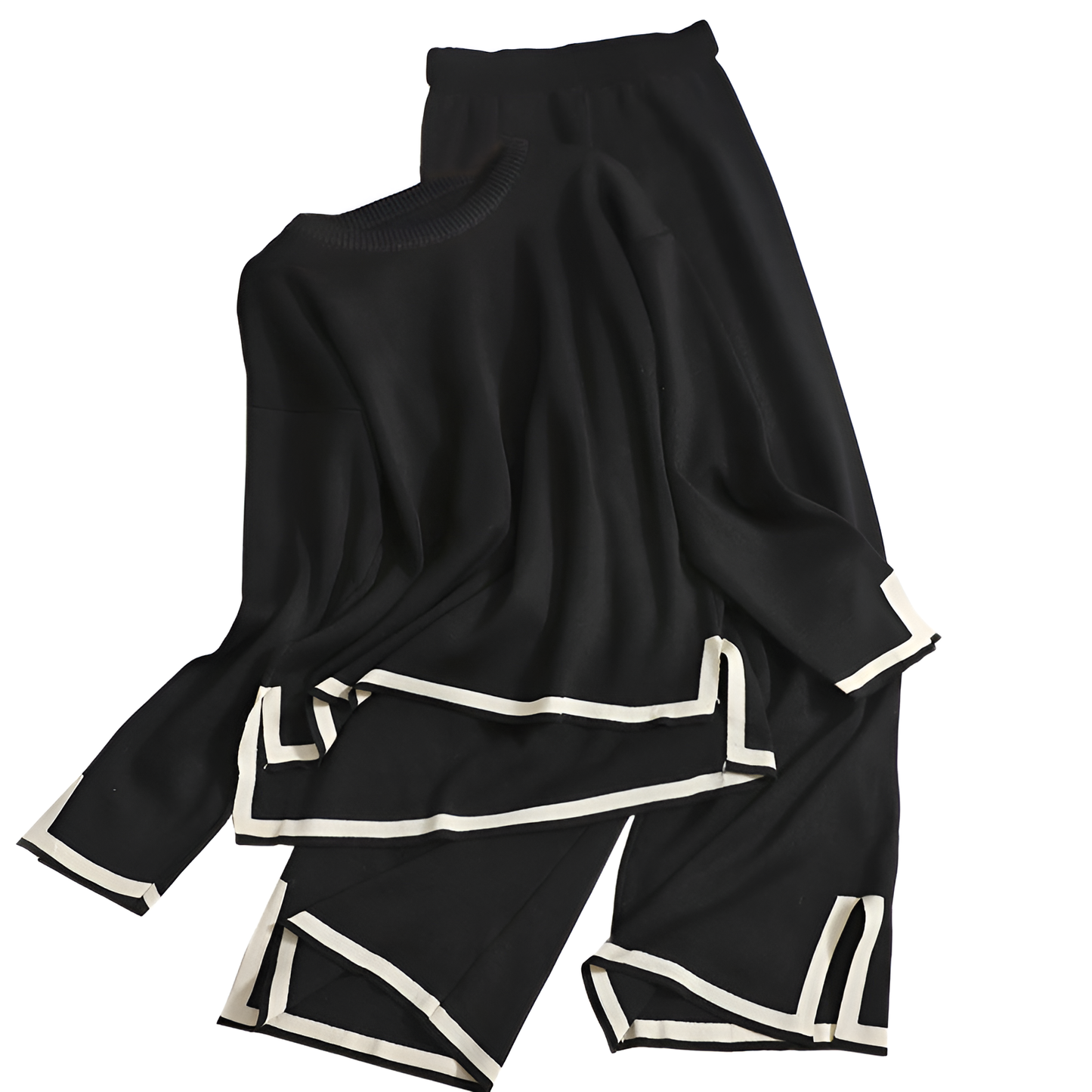 Classy Elastic Knit Lounge Set 