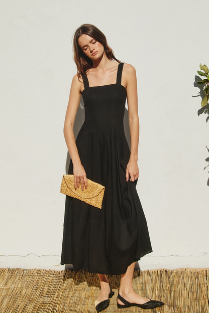 Karen | Elegant black midi dress