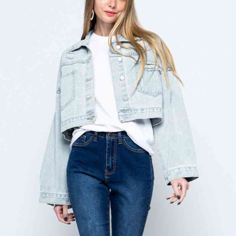 Melanie™ - Contemporary Collared Denim Jacket [Last Day Discount]