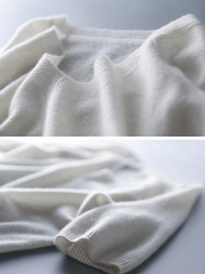 Luxurious soft cashmere V-neck sweater for women 