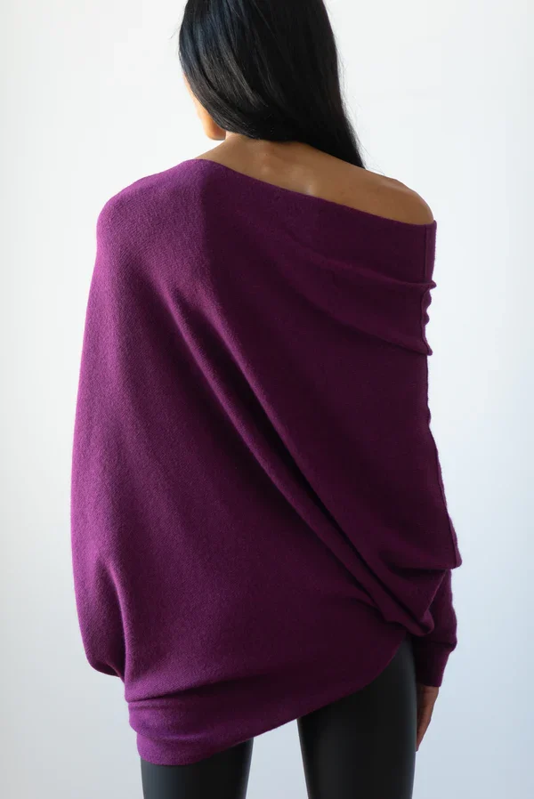 Mariemi™ | Asymmetric Draped Sweater
