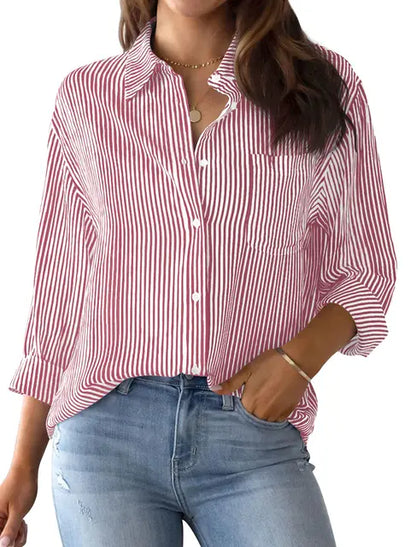 Lina™ - Striped office blouse