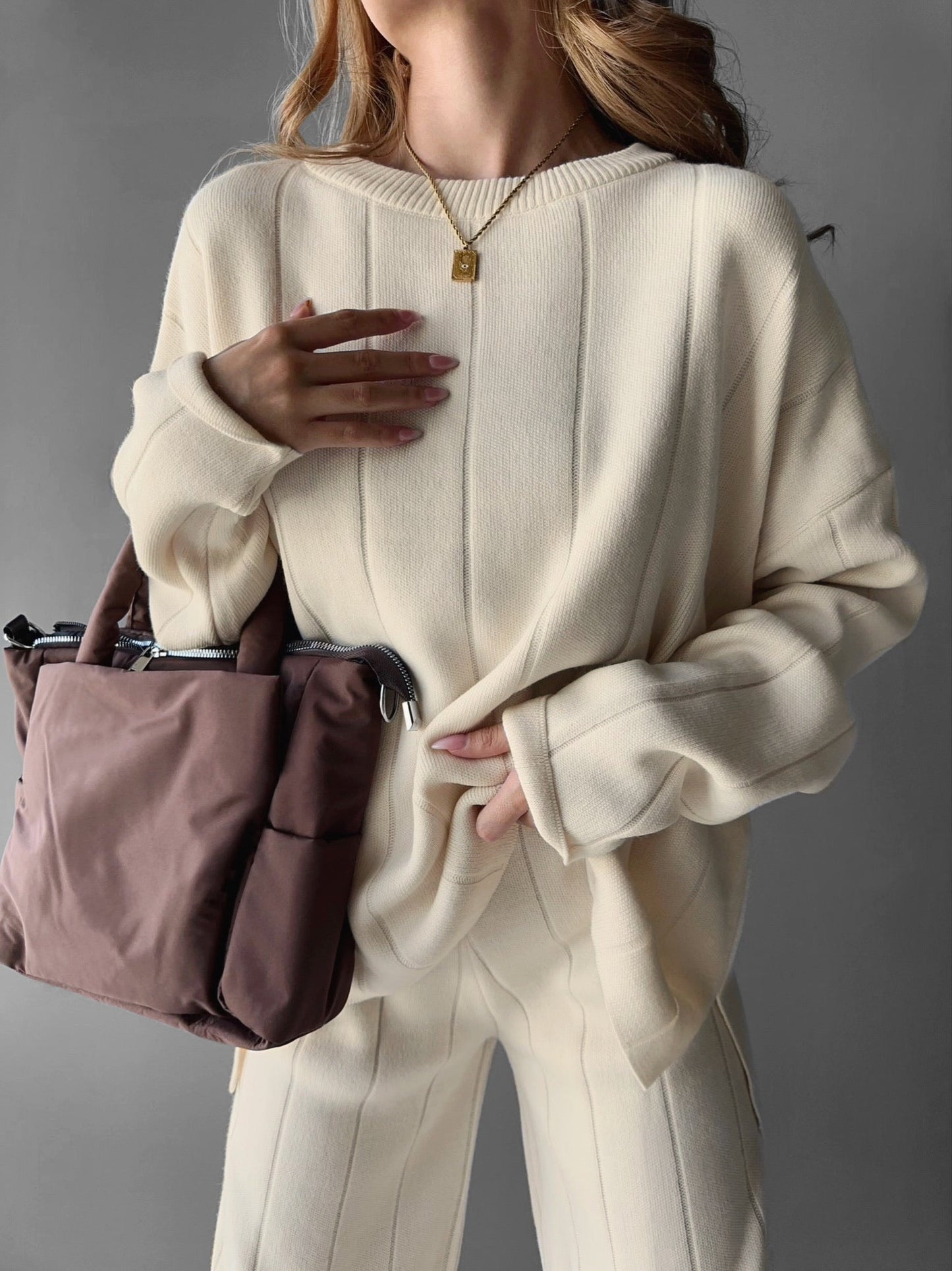 Astrid™ - Knitted sweater with structure