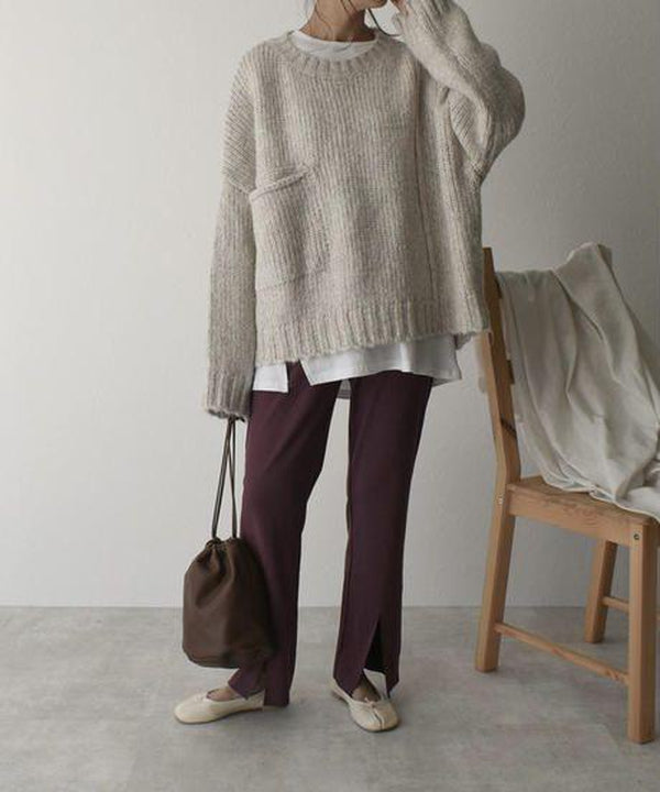 Jelena™ - Oversized knitted sweater with pocket