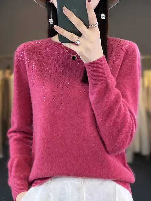 Jade™ - Warm sweater with glitter 