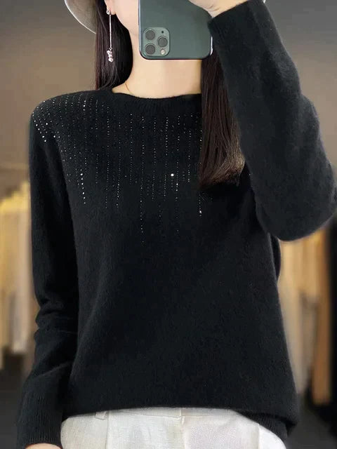Jade™ - Warm sweater with glitter 