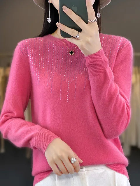 Jade™ - Warm sweater with glitter 